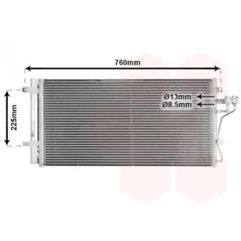 Condenseur, climatisation VAN WEZEL 82005190