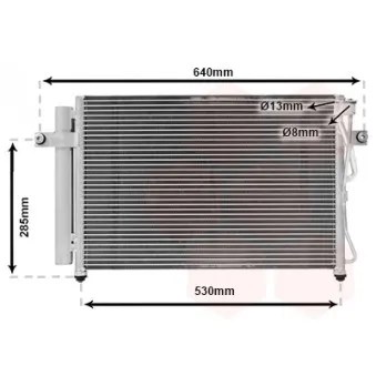 Condenseur, climatisation VAN WEZEL 82005195