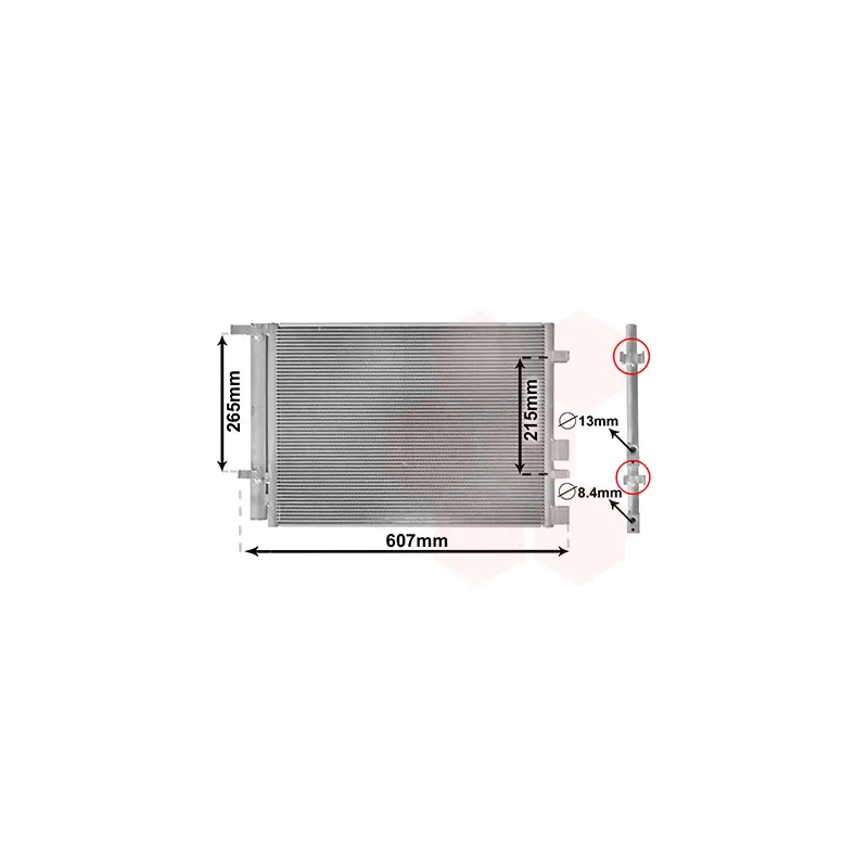 Condenseur, climatisation VAN WEZEL 82005244