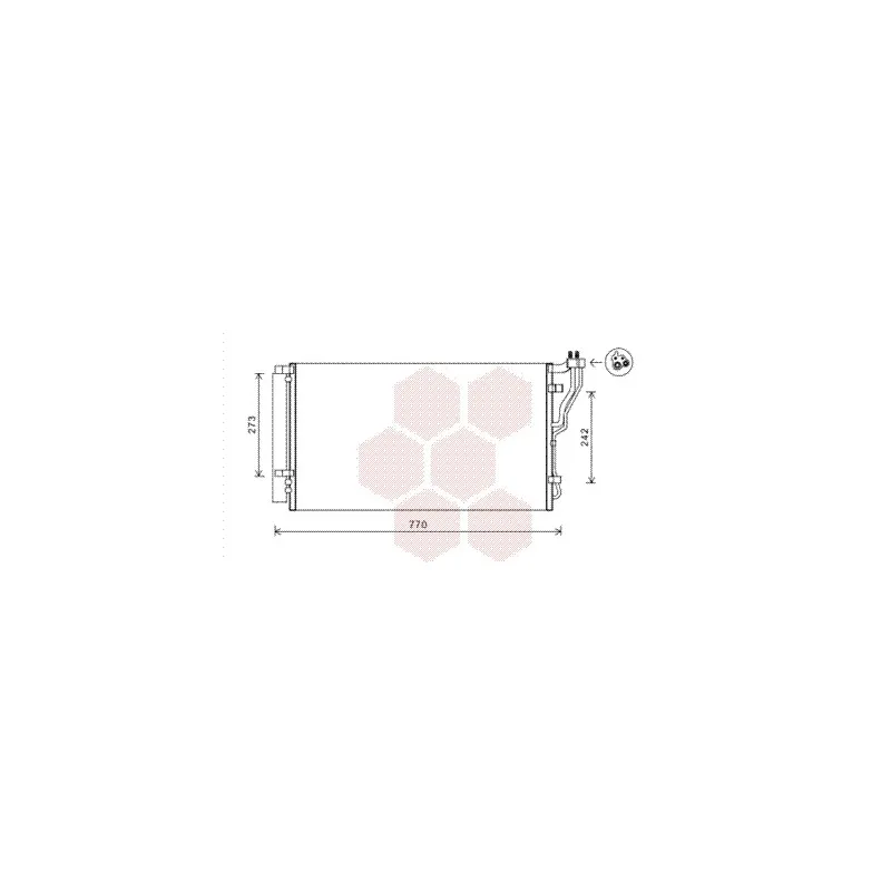 Condenseur, climatisation VAN WEZEL 82005246