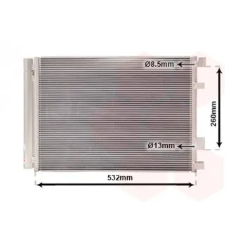 Condenseur, climatisation VAN WEZEL 82005268