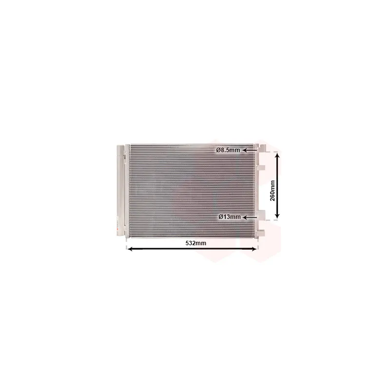 Condenseur, climatisation VAN WEZEL 82005268