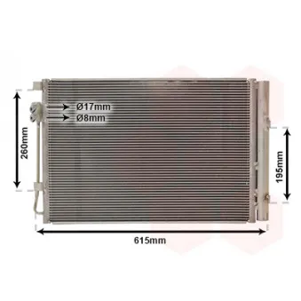 Condenseur, climatisation VAN WEZEL 82005269