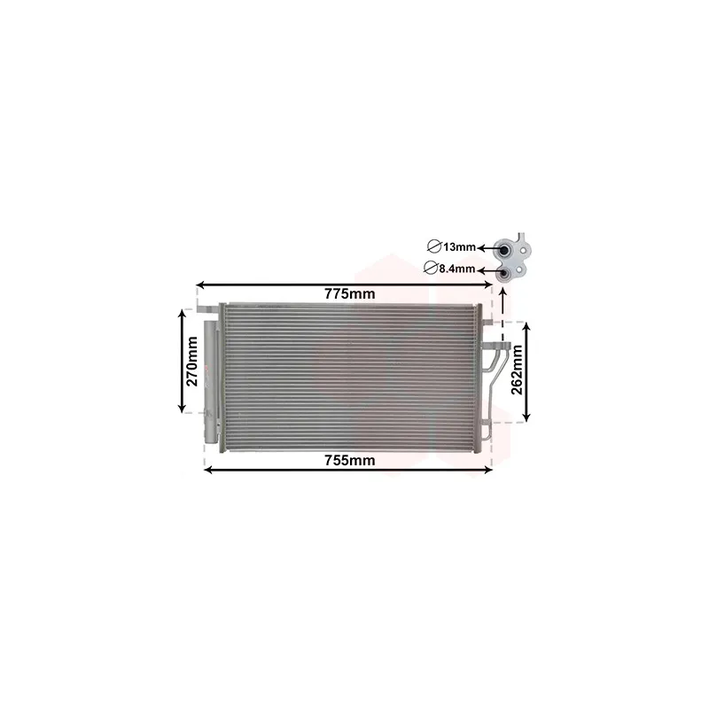 Condenseur, climatisation VAN WEZEL 82005279