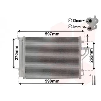 Condenseur, climatisation VAN WEZEL 82005280