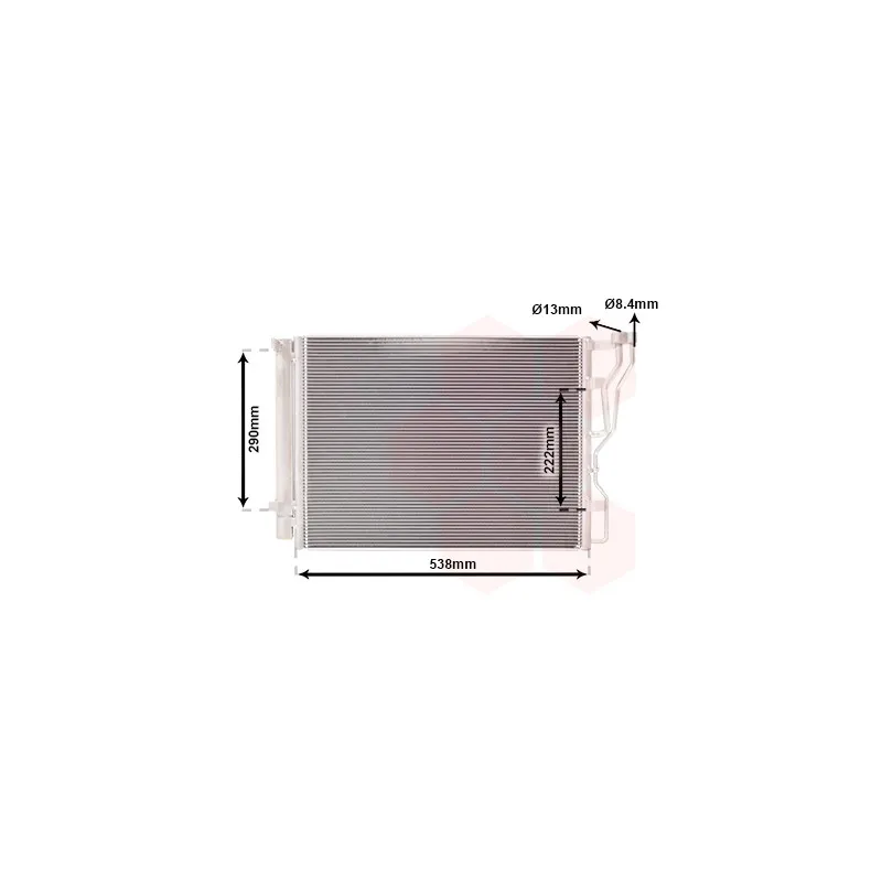 Condenseur, climatisation VAN WEZEL 82005299