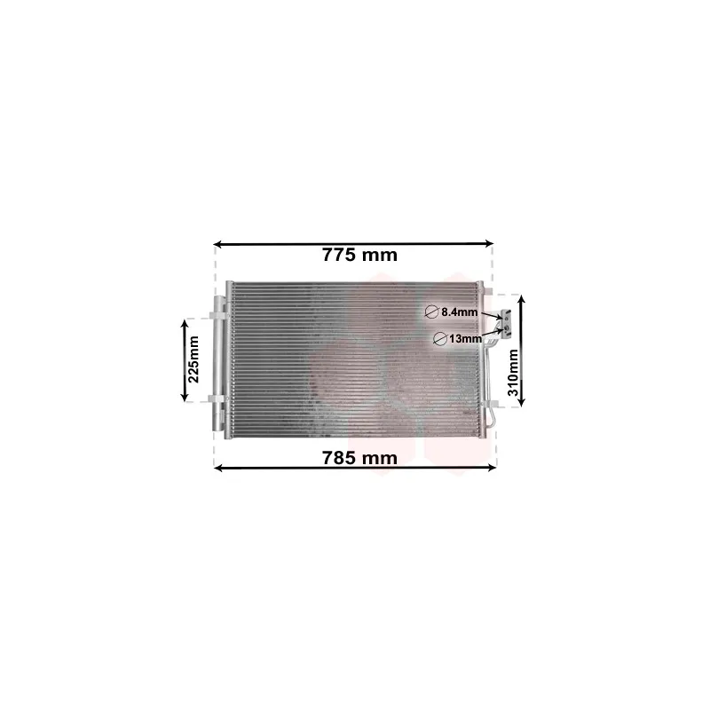 Condenseur, climatisation VAN WEZEL 82005311