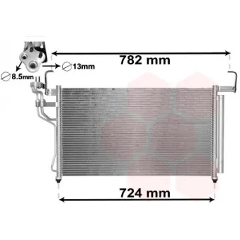 Condenseur, climatisation VAN WEZEL 82005315