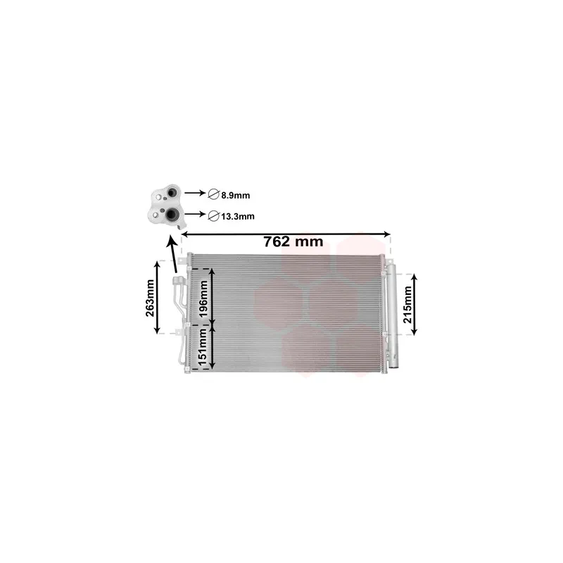 Condenseur, climatisation VAN WEZEL 82005345