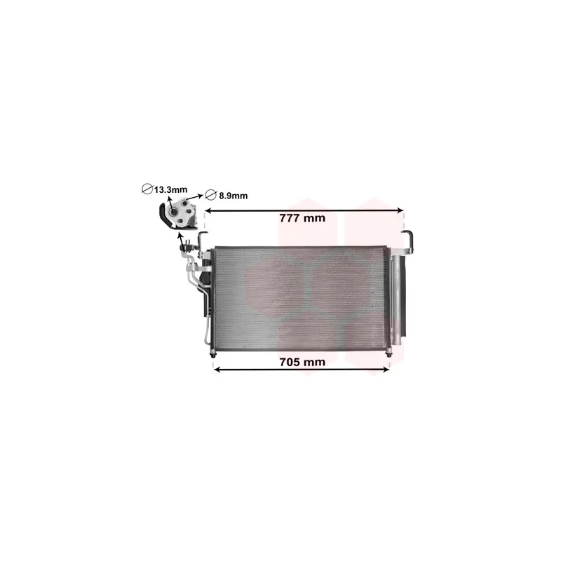 Condenseur, climatisation VAN WEZEL 82005347