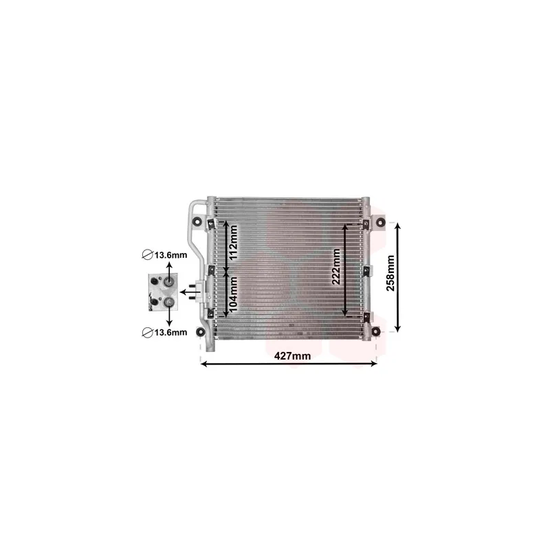 Condenseur, climatisation VAN WEZEL 82005376