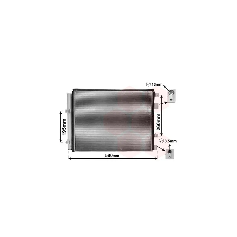 Condenseur, climatisation VAN WEZEL 82005396