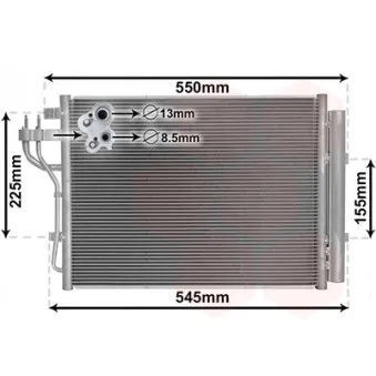 Condenseur, climatisation VAN WEZEL 82005445