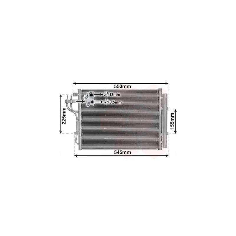 Condenseur, climatisation VAN WEZEL 82005445