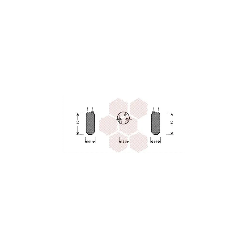 Filtre déshydratant, climatisation VAN WEZEL 8200D001