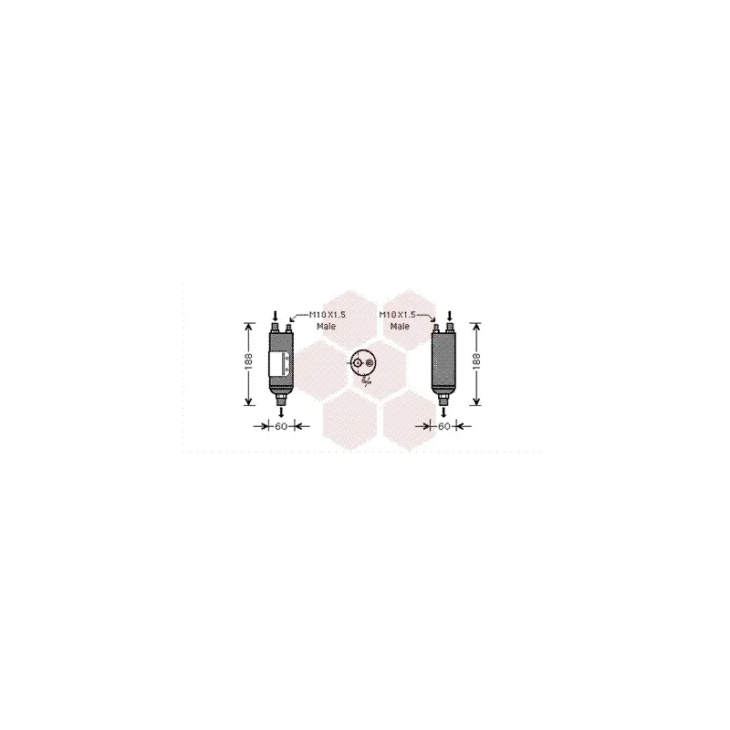 Filtre déshydratant, climatisation VAN WEZEL 8200D117