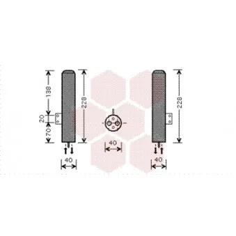 Filtre déshydratant, climatisation VAN WEZEL 8200D193