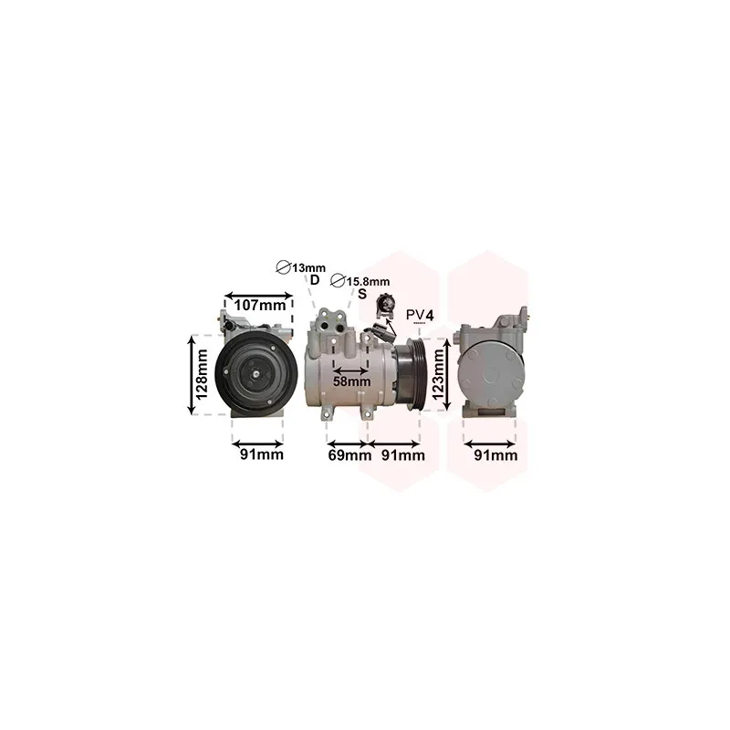 Compresseur, climatisation VAN WEZEL 8200K161