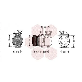 Compresseur, climatisation VAN WEZEL 8200K166