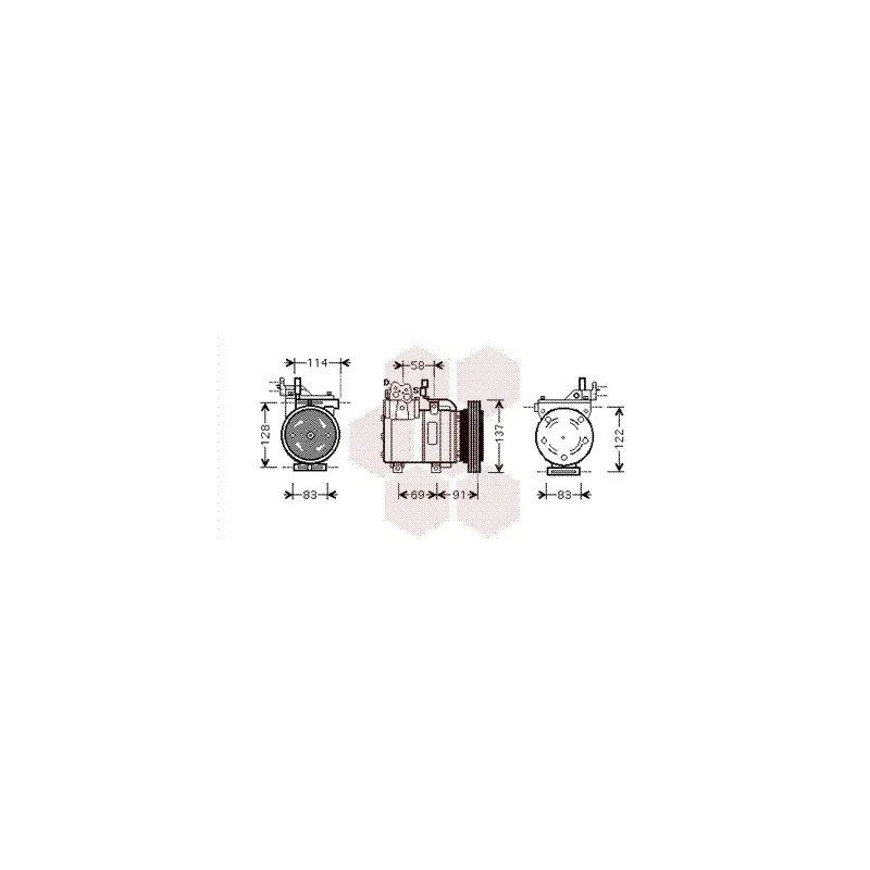 Compresseur, climatisation VAN WEZEL 8200K199
