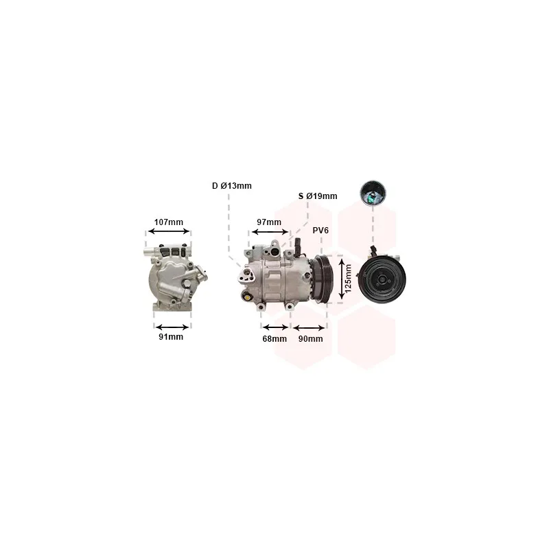Compresseur, climatisation VAN WEZEL 8200K215