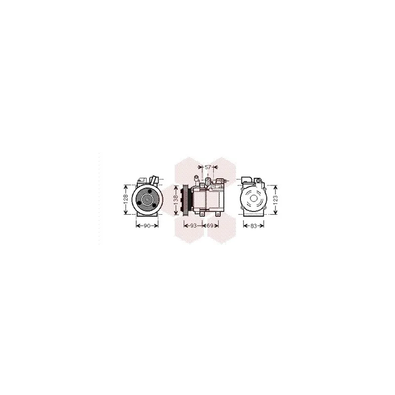 Compresseur, climatisation VAN WEZEL 8200K259