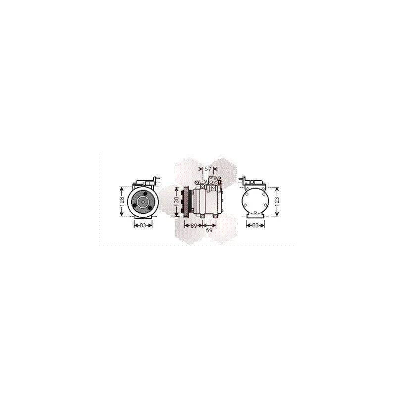 Compresseur, climatisation VAN WEZEL 8200K260