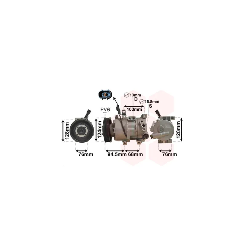 Compresseur, climatisation VAN WEZEL 8200K295