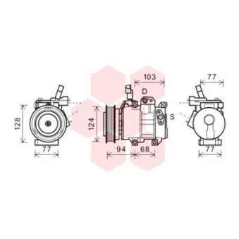 Compresseur, climatisation VAN WEZEL 8200K318