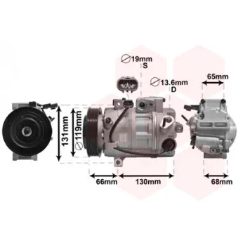 Compresseur, climatisation VAN WEZEL 8200K340