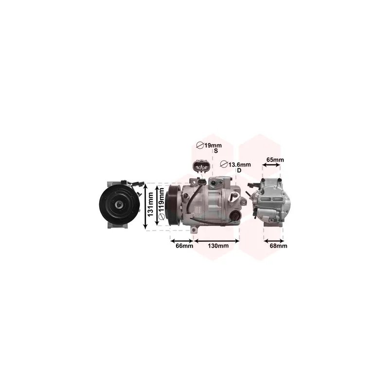 Compresseur, climatisation VAN WEZEL 8200K340