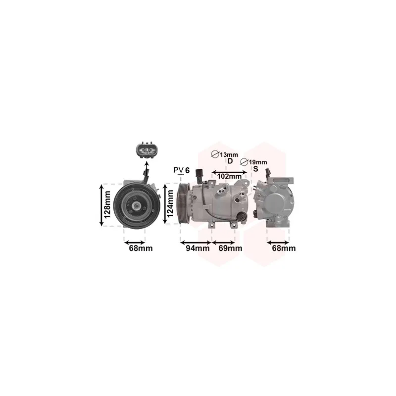 Compresseur, climatisation VAN WEZEL 8200K442