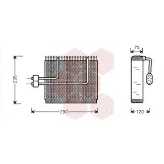 Évaporateur climatisation VAN WEZEL