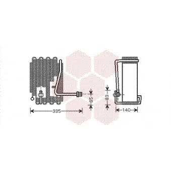 Évaporateur climatisation VAN WEZEL 8200V094