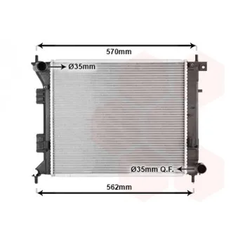 Radiateur, refroidissement du moteur VAN WEZEL 82012701