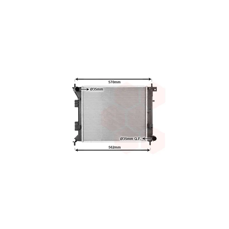 Radiateur, refroidissement du moteur VAN WEZEL 82012701