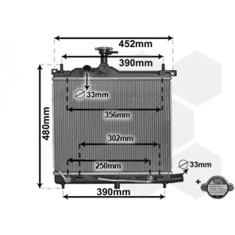 Radiateur, refroidissement du moteur VAN WEZEL 82012704