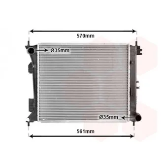 Radiateur, refroidissement du moteur VAN WEZEL 82012705