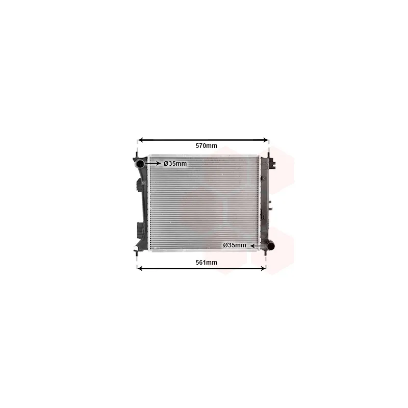 Radiateur, refroidissement du moteur VAN WEZEL 82012705