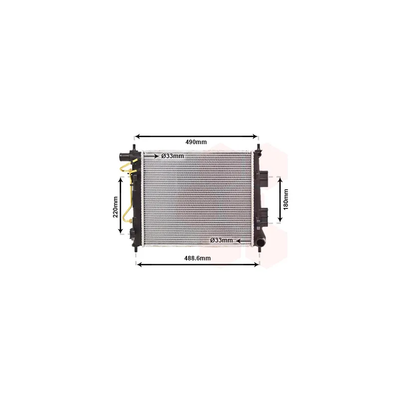 Radiateur, refroidissement du moteur VAN WEZEL 82012708