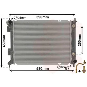 Radiateur, refroidissement du moteur VAN WEZEL 82012709