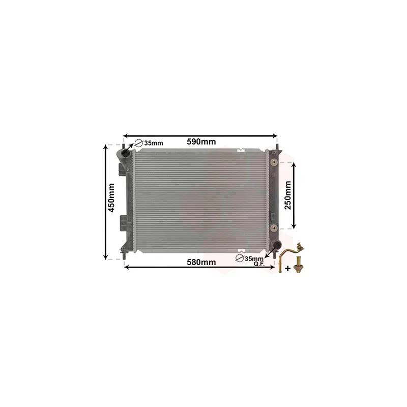 Radiateur, refroidissement du moteur VAN WEZEL 82012709