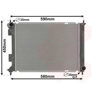 Radiateur, refroidissement du moteur VAN WEZEL 82012710