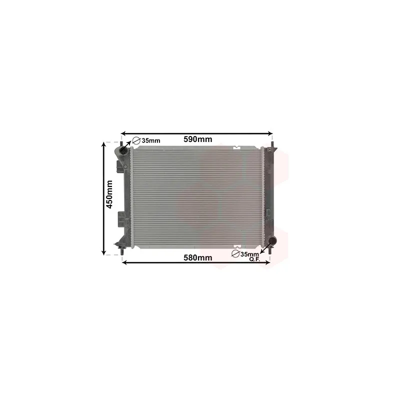 Radiateur, refroidissement du moteur VAN WEZEL 82012710
