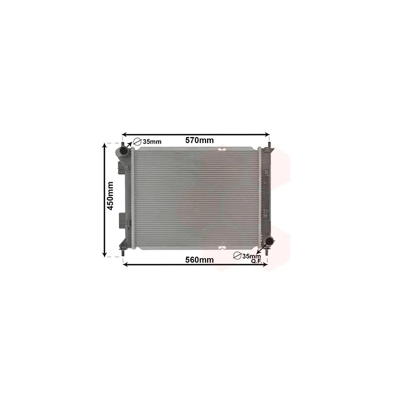 Radiateur, refroidissement du moteur VAN WEZEL 82012711