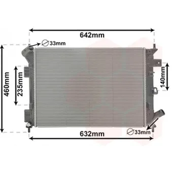 Radiateur, refroidissement du moteur VAN WEZEL 82012712