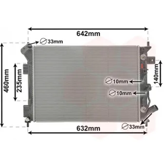 Radiateur, refroidissement du moteur VAN WEZEL 82012713