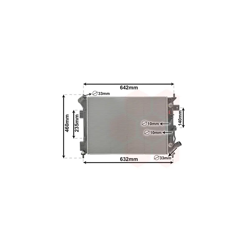 Radiateur, refroidissement du moteur VAN WEZEL 82012713
