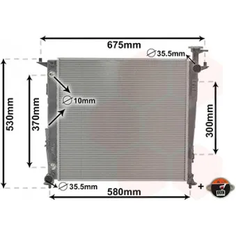 Radiateur, refroidissement du moteur VAN WEZEL 82012714