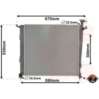 Radiateur, refroidissement du moteur VAN WEZEL 82012715